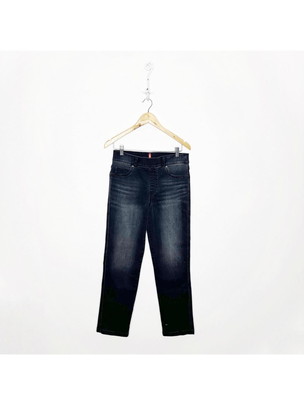 SPANX SPANXshape EveryWear Straight Leg Jeans GRAY wash pull on womens M